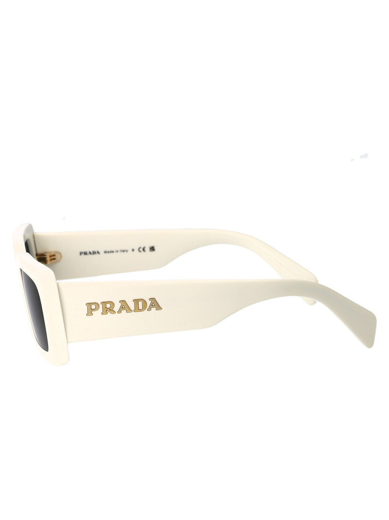 Prada 0pr Talcum White Acetate Rectangle Sunglasses —