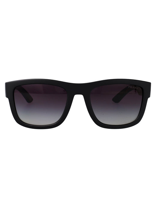 Prada 0ps Nylon Square-Frame Sunglasses — Black