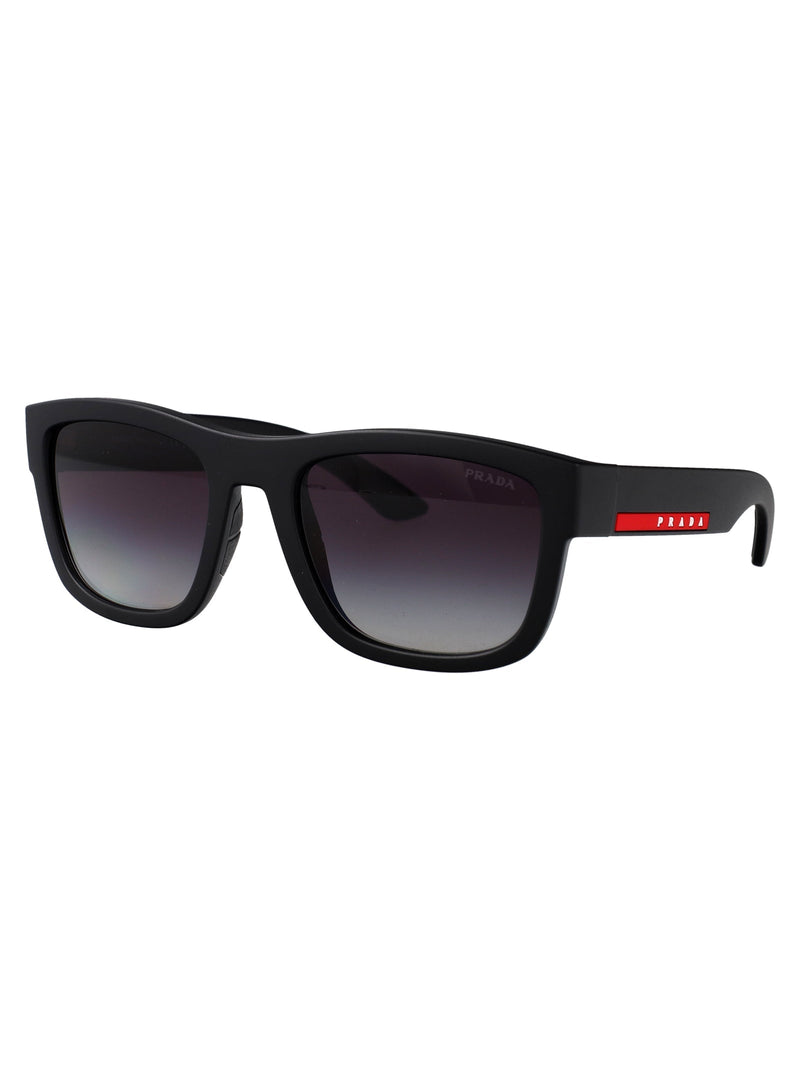 Prada 0ps Nylon Square-Frame Sunglasses — Black