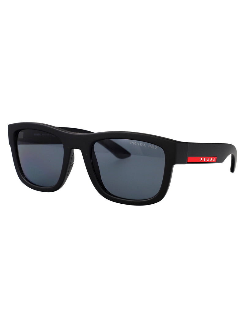 Prada 0ps Matte Black Rubber Nylon Sunglasses —