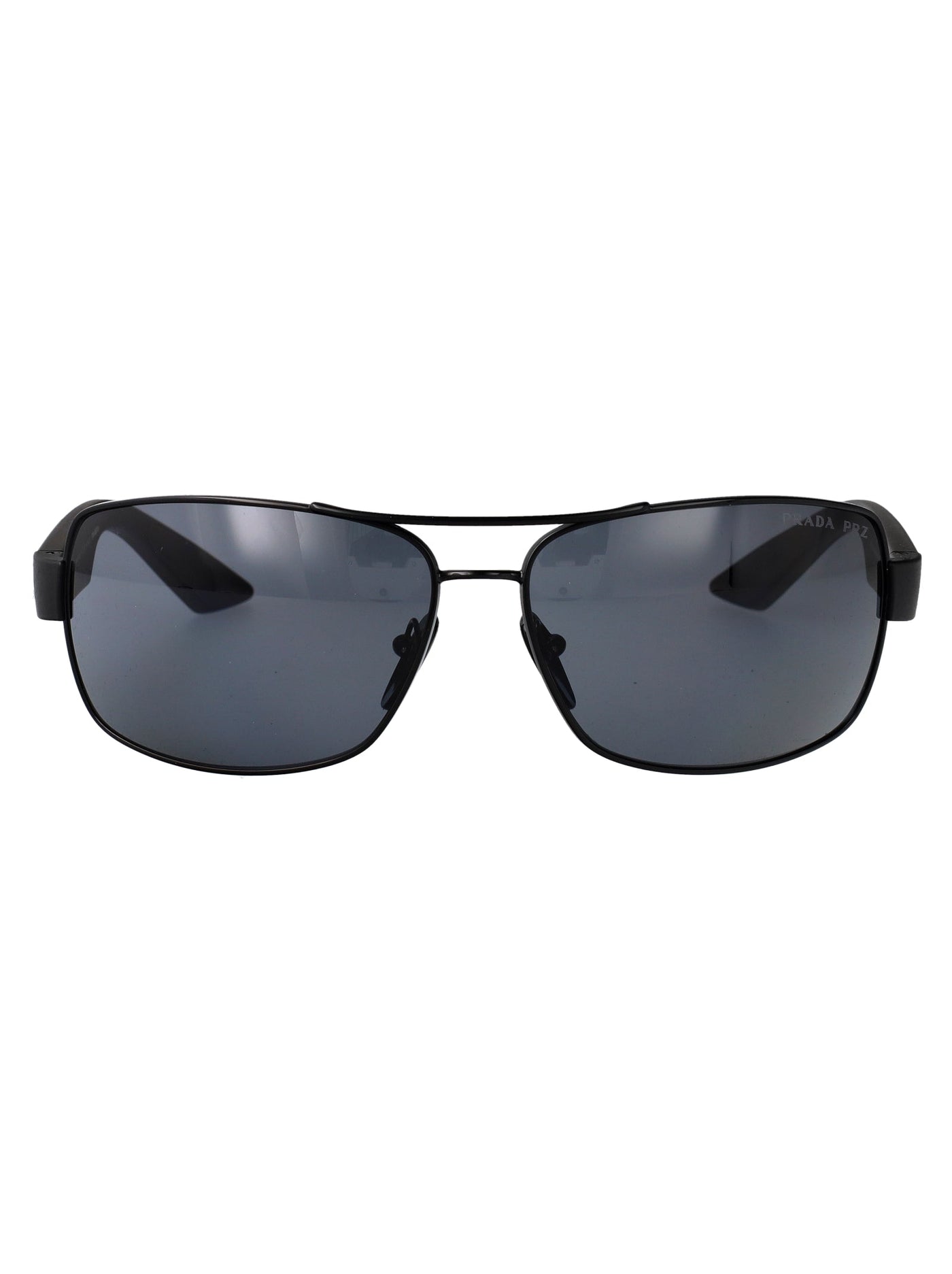 Prada 0ps Metal Aviator Sunglasses — Black
