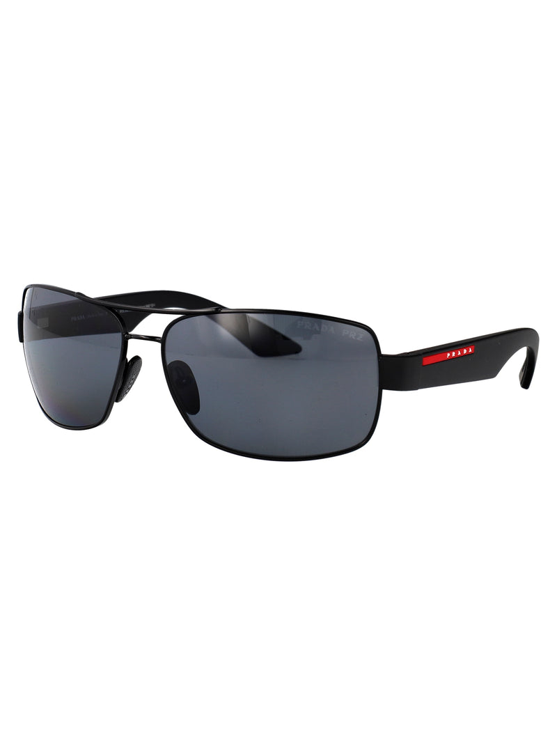 Prada 0ps Metal Aviator Sunglasses — Black