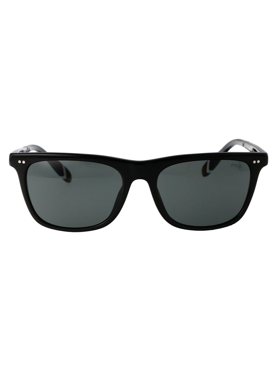 Polo Ralph Lauren 0ph4205u Rectangular Acetate Sunglasses — Black