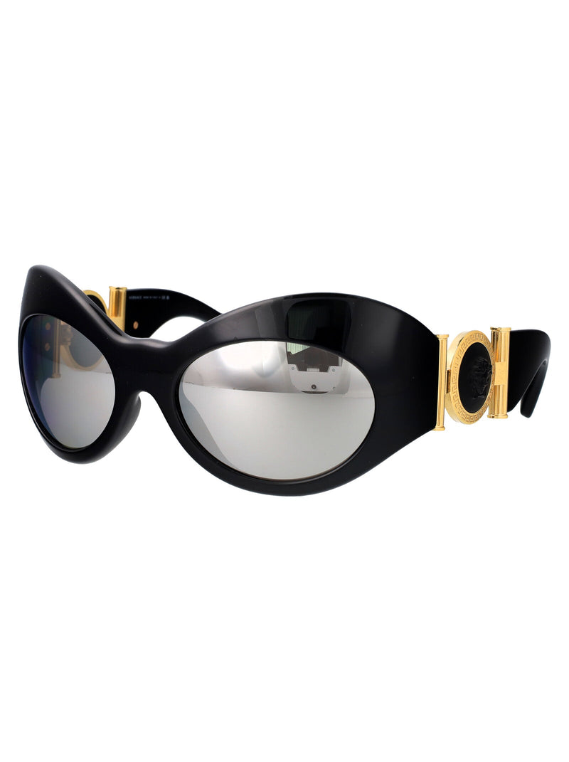 Versace 0ve4462 Mirrored Lens Sunglasses — Black Injected