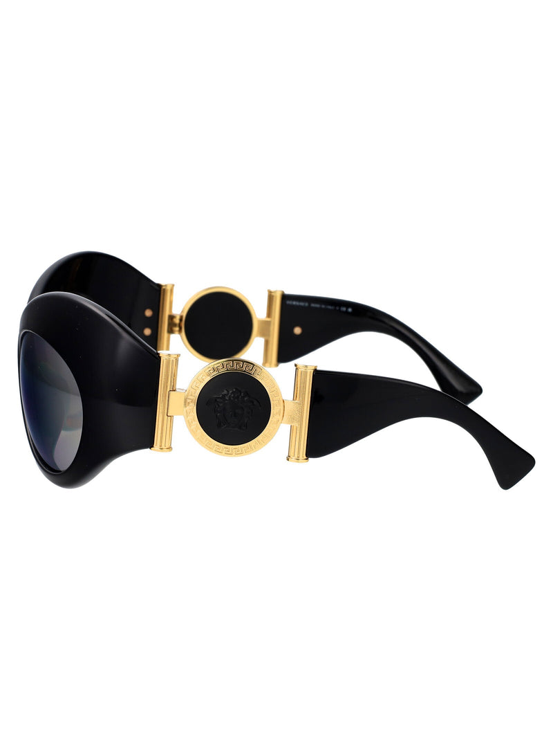 Versace 0ve4462 Mirrored Lens Sunglasses — Black Injected