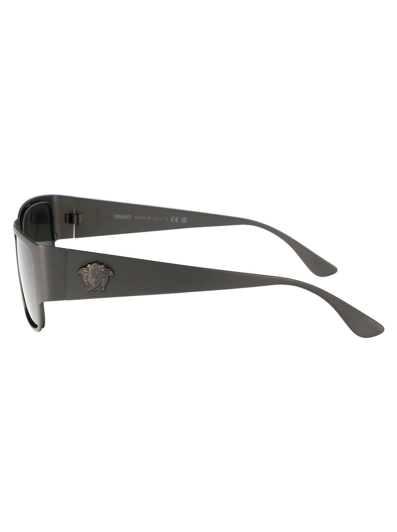 Versace 0ve2262 Metal Rectangle Sunglasses — Gray