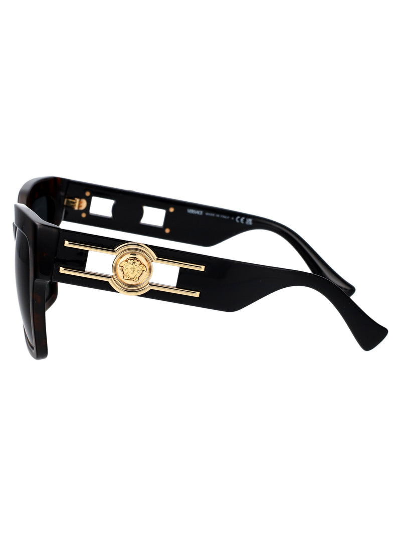 Versace 0ve4458 Havana Acetate Sunglasses — Brown