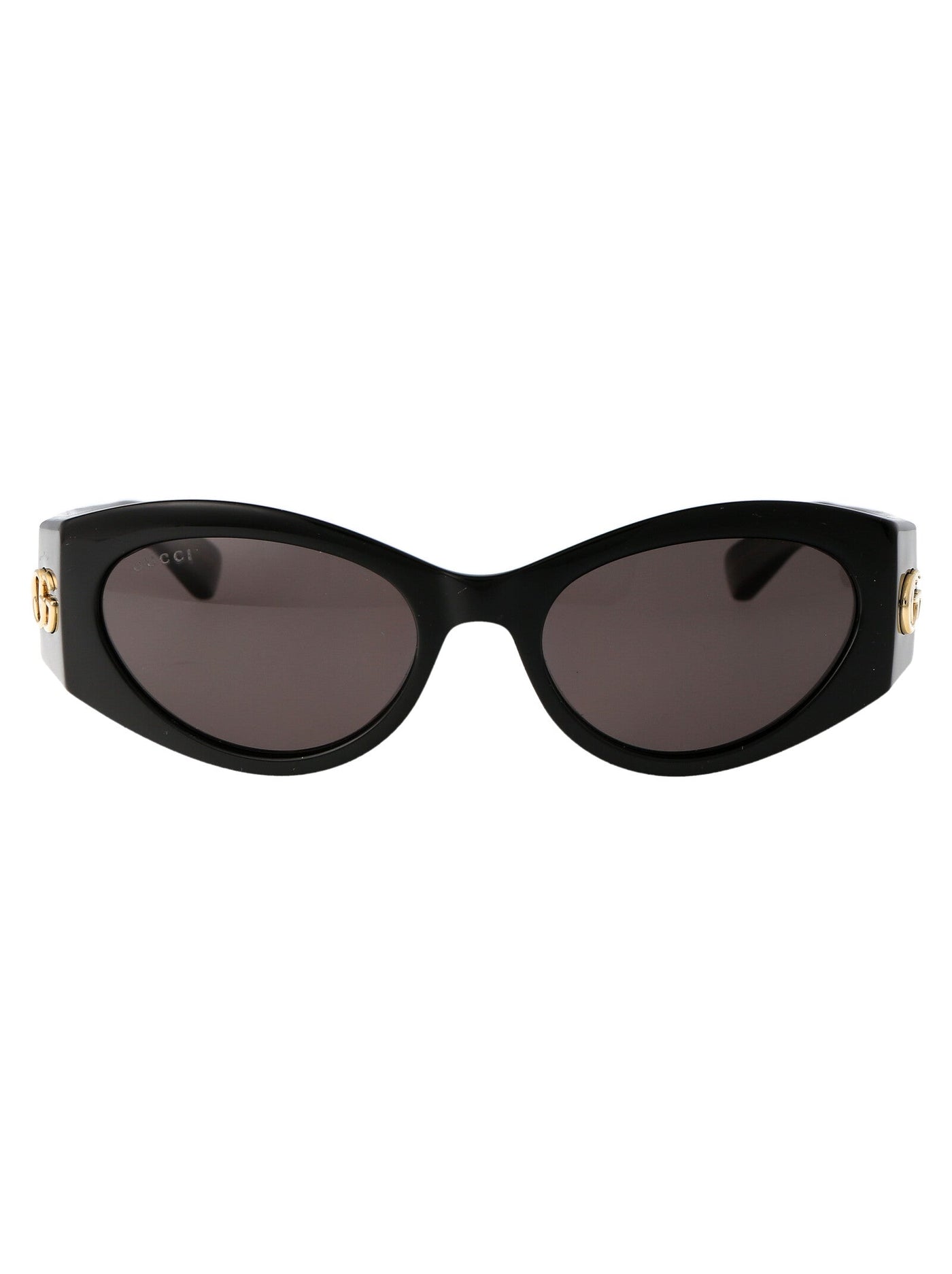 Gucci Gg1401s Oval-Frame Sunglasses — Black Injected