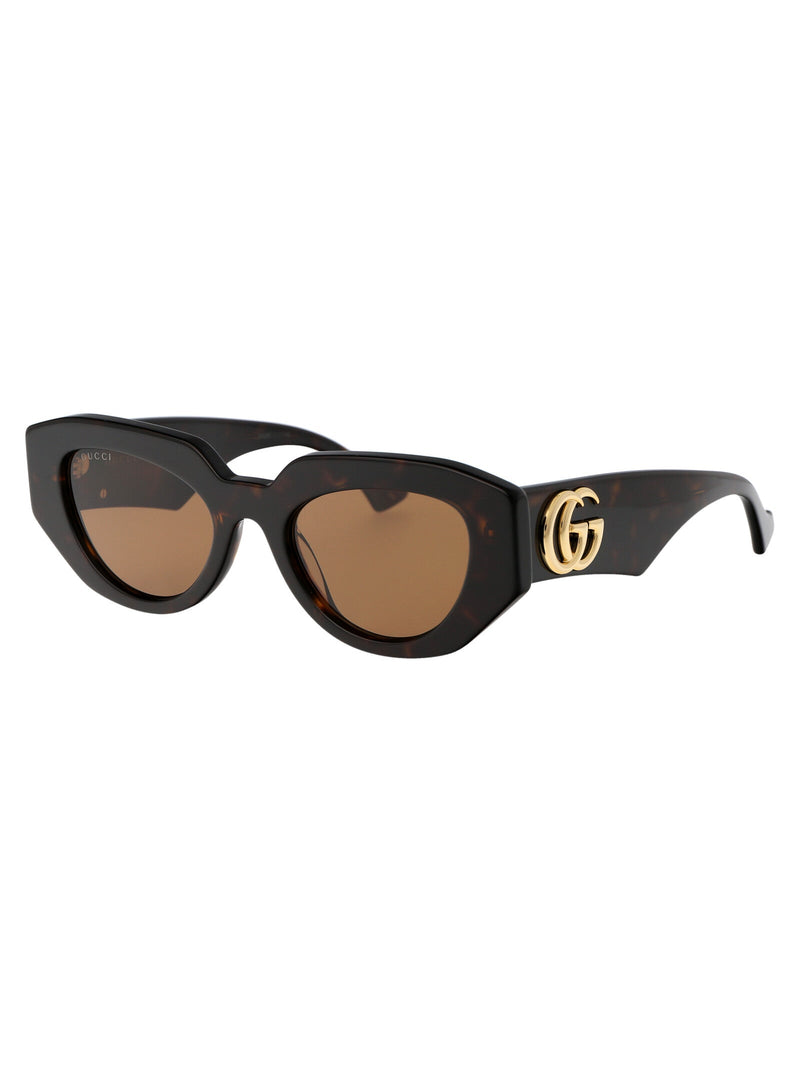 Gucci Gg1421s Acetate Cat-Eye Sunglasses — Tortoiseshell