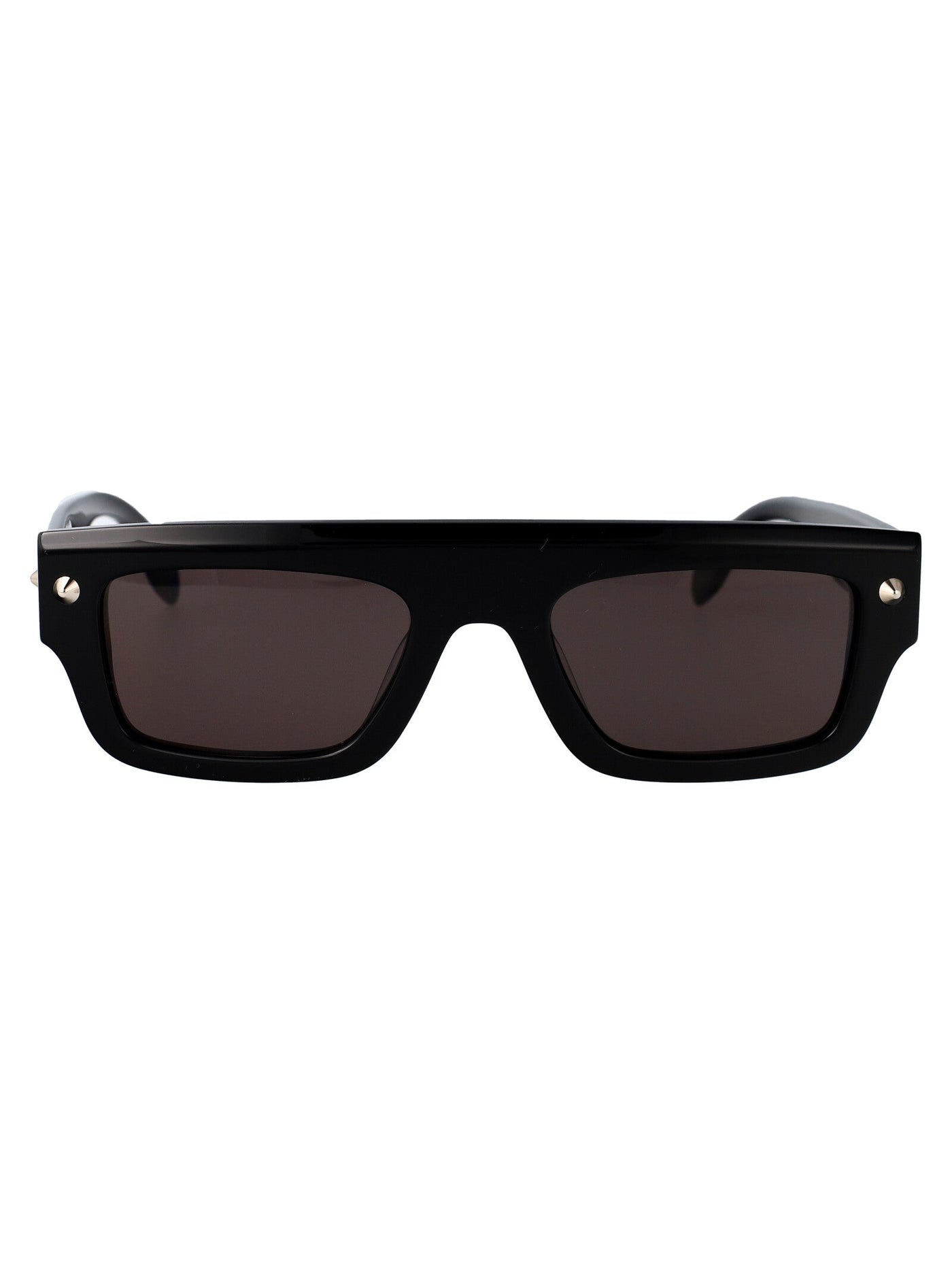 Alexander Mcqueen Am0427s Acetate Rectangle Sunglasses — Black