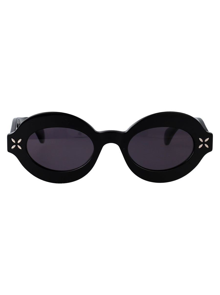 Alaïa Aa0059s Sculptural Acetate Sunglasses — Black