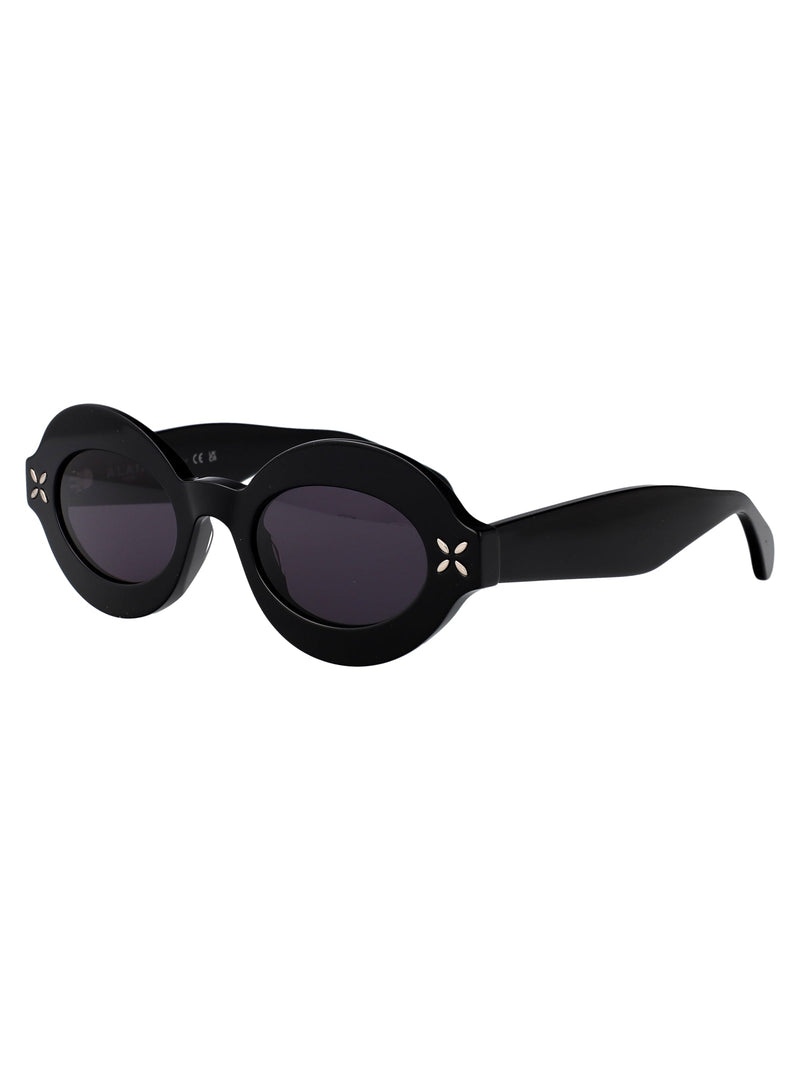 Alaïa Aa0059s Sculptural Acetate Sunglasses — Black