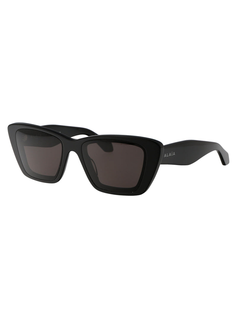 Alaïa Aa0070s Sculpted Acetate Sunglasses — Black