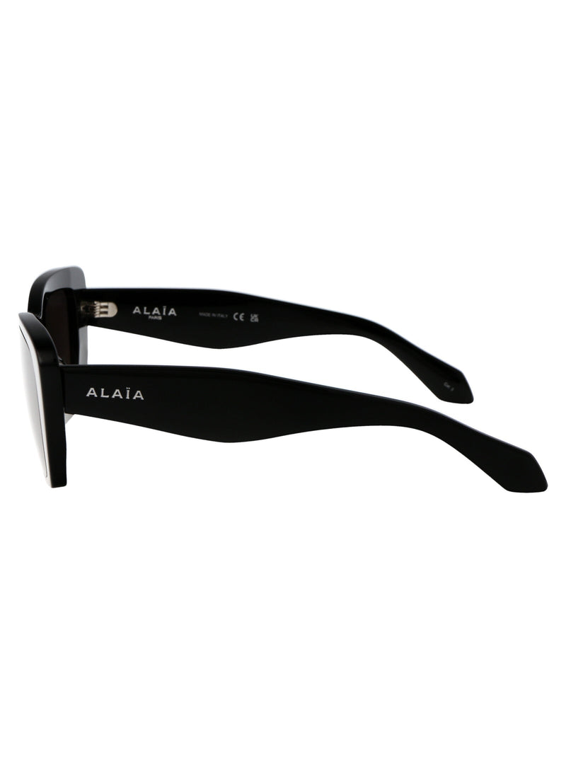 Alaïa Aa0070s Sculpted Acetate Sunglasses — Black