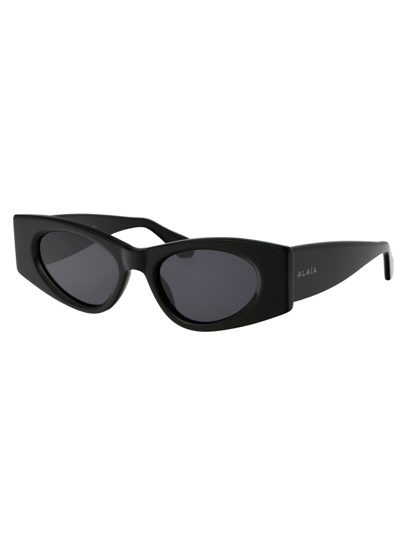 Alaïa Aa0075s Sculptural Acetate Sunglasses — Black