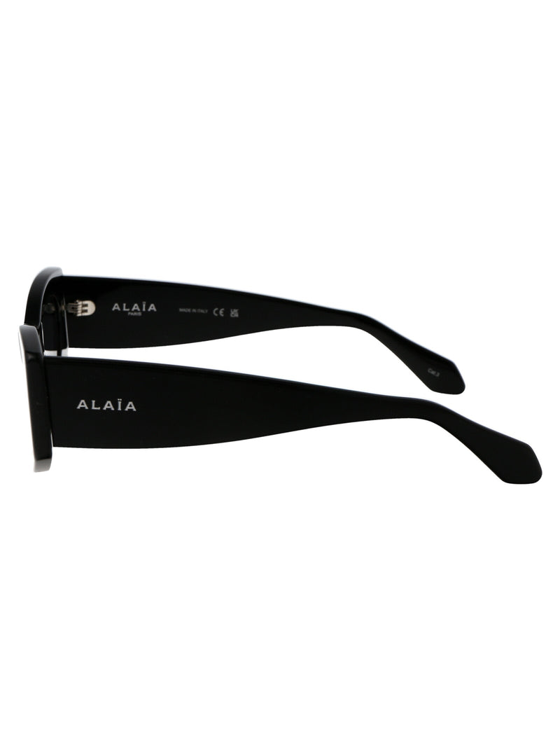 Alaïa Aa0075s Sculptural Acetate Sunglasses — Black