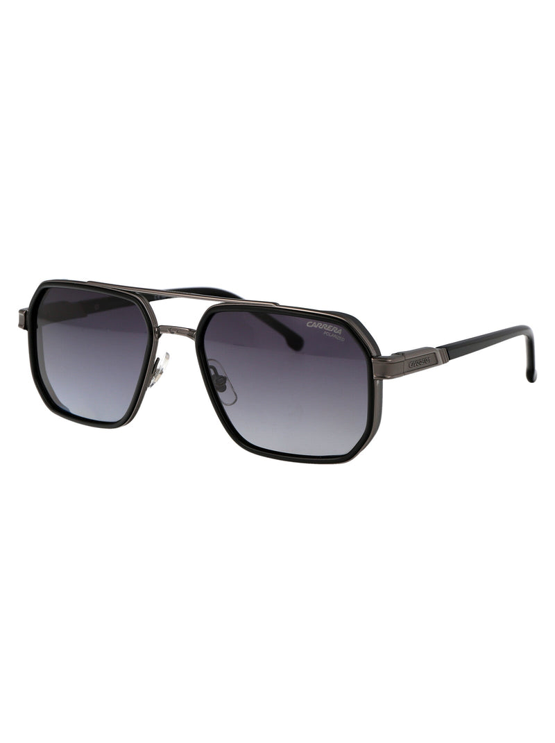 Carrera Stainless Steel Aviator Sunglasses — Black