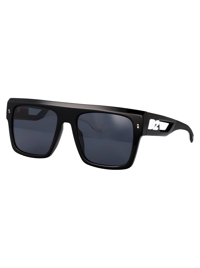 Dsquared2 Square Acetate Sunglasses — Black
