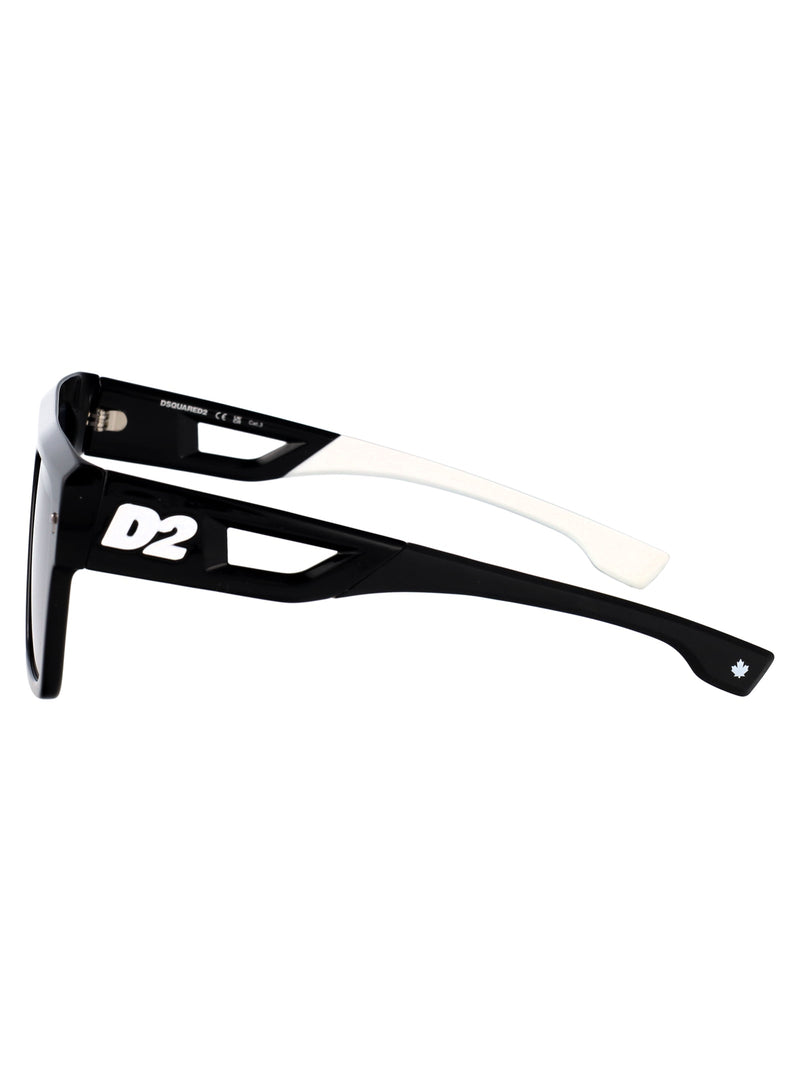 Dsquared2 Square Acetate Sunglasses — Black