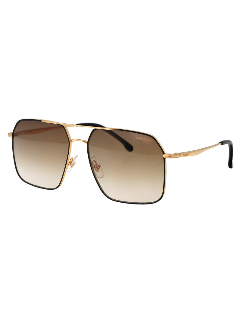 Carrera Stainless Steel Aviator Sunglasses — Black