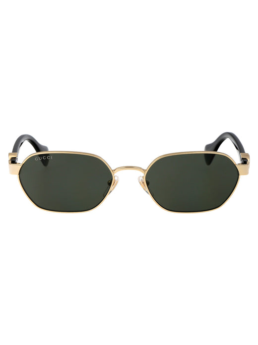 Gucci Gg1593s Acetate Hexagonal Sunglasses — Gold