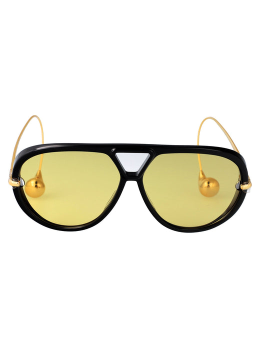 Bottega Veneta Bv1273s Sunglasses — Black Metal