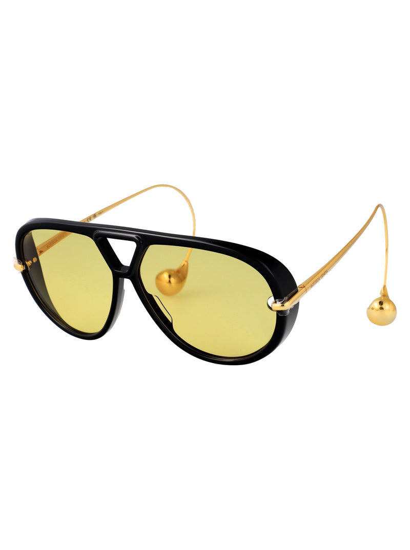 Bottega Veneta Bv1273s Sunglasses — Black Metal