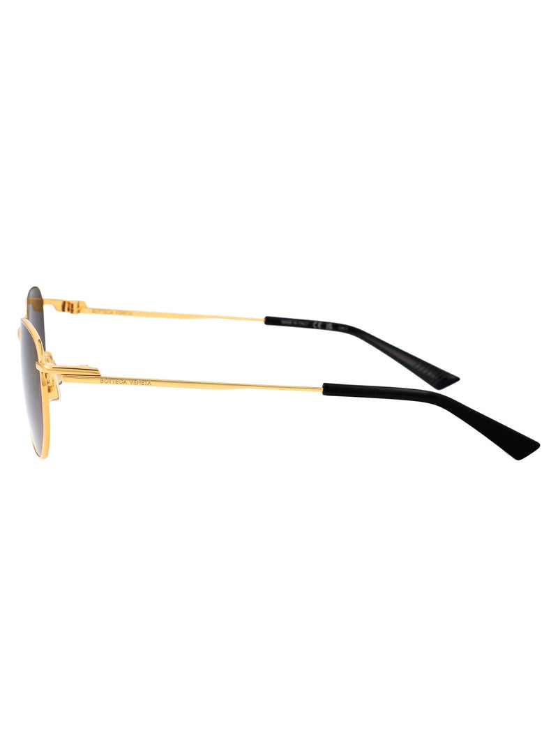 Bottega Veneta Bv1301s Sunglasses — Gold Metal