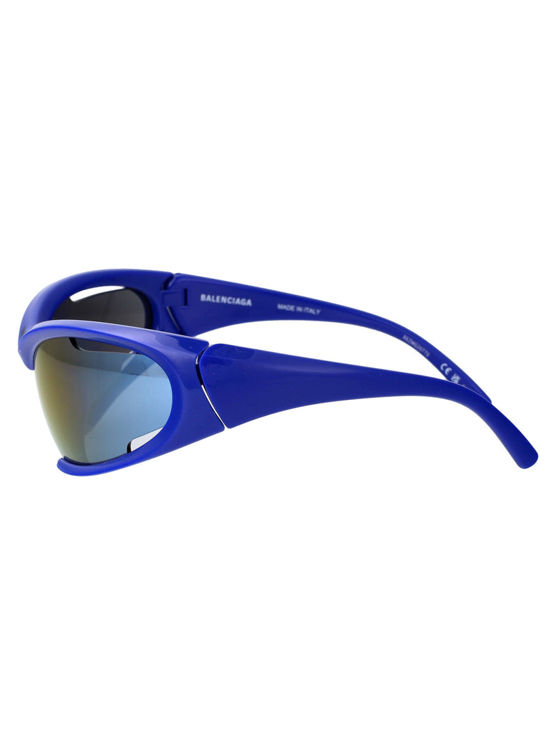 Balenciaga Bb0318s Layered Acetate Sunglasses — Blue