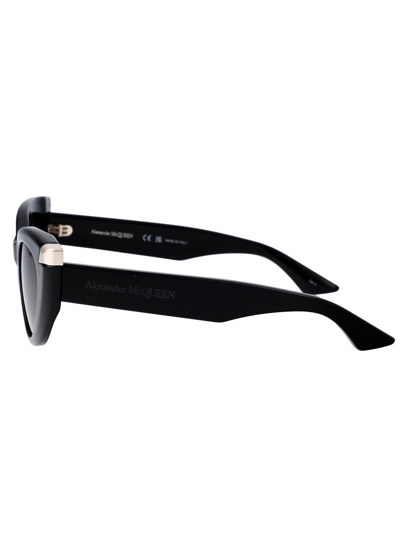 Alexander Mcqueen Am0442s Cat-Eye Acetate Sunglasses — Black