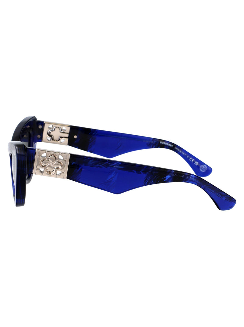 Burberry 0be4421u Check-Pattern Acetate Sunglasses — Blue