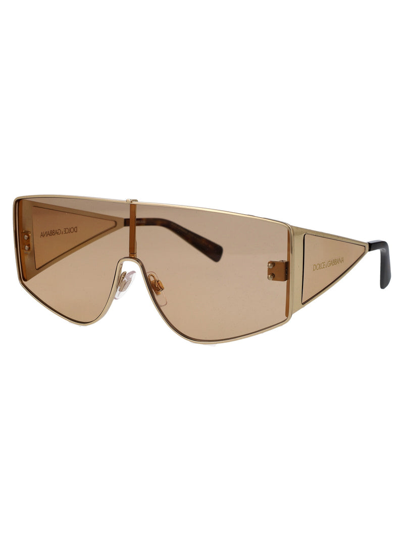 Dolce & Gabbana 0dg2305 Metal Shield Sunglasses — Gold