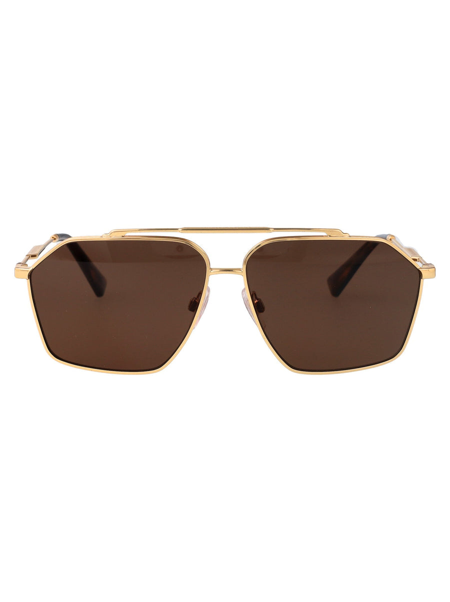 Dolce & Gabbana 0dg2303 Gold Metal Frame Sunglasses —