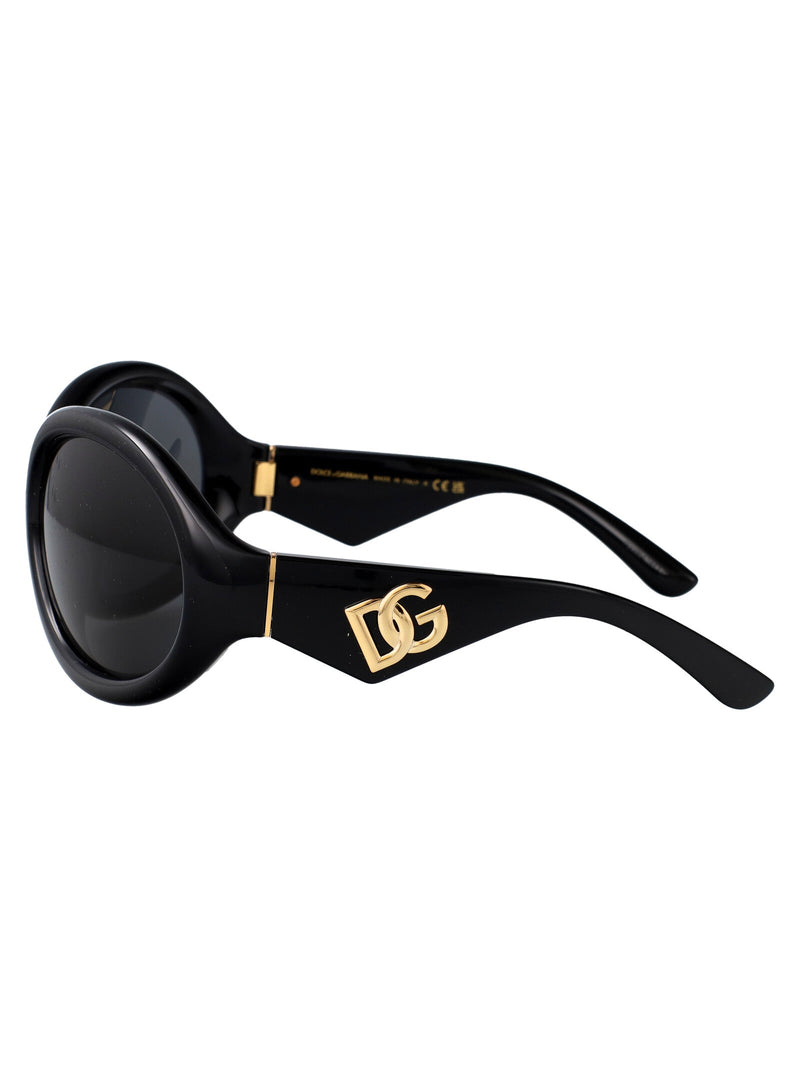 Dolce & Gabbana 0dg6201 Round Injected Frame Sunglasses — Black