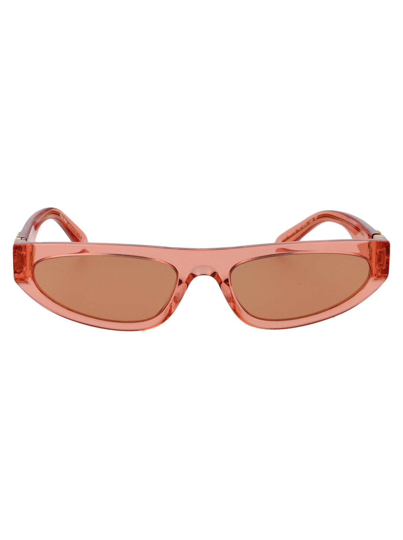 Miu Miu 0mu Transparent Acetate Sunglasses — Rose