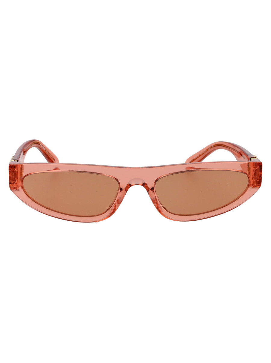 Miu Miu 0mu Transparent Acetate Sunglasses — Rose