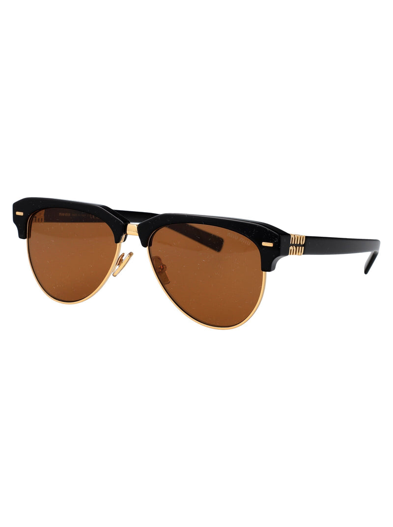 Miu Miu 0mu Black Acetate Clubmaster Sunglasses —
