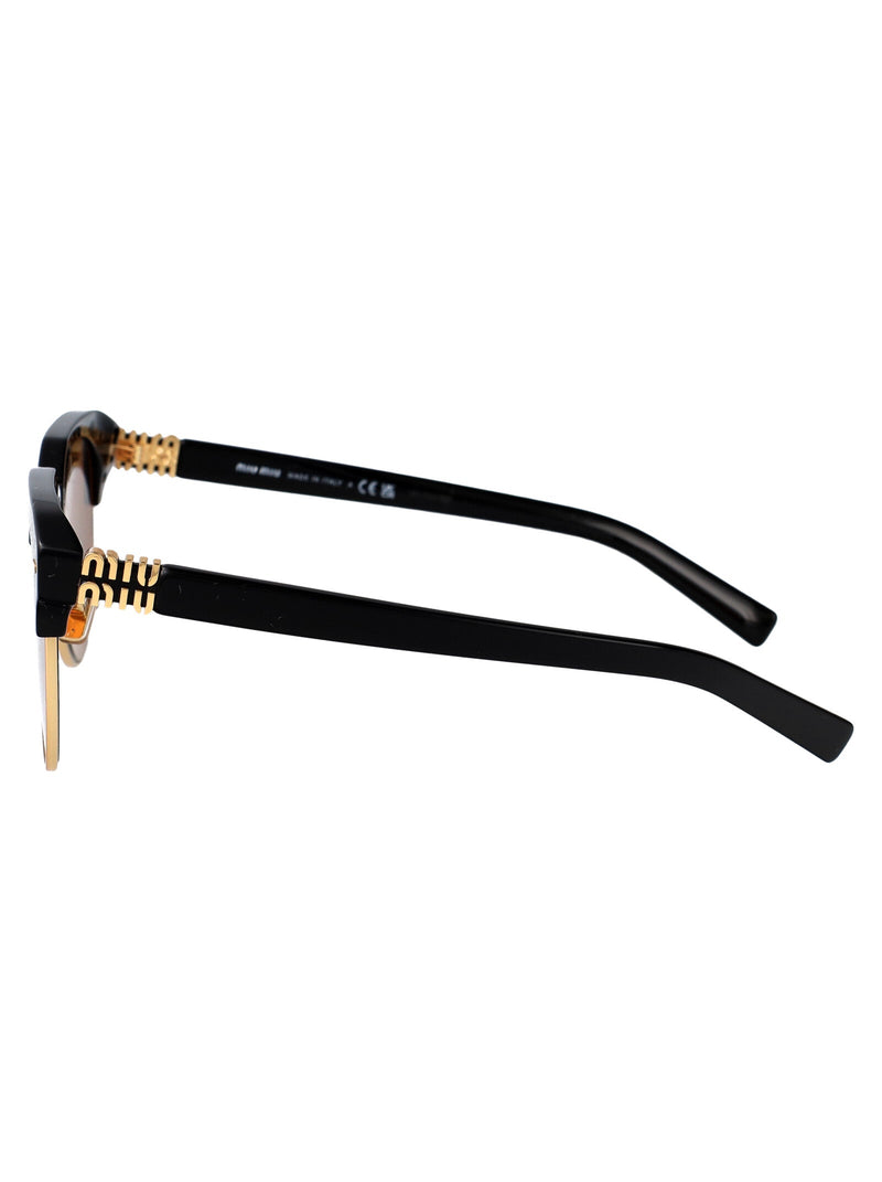Miu Miu 0mu Black Acetate Clubmaster Sunglasses —