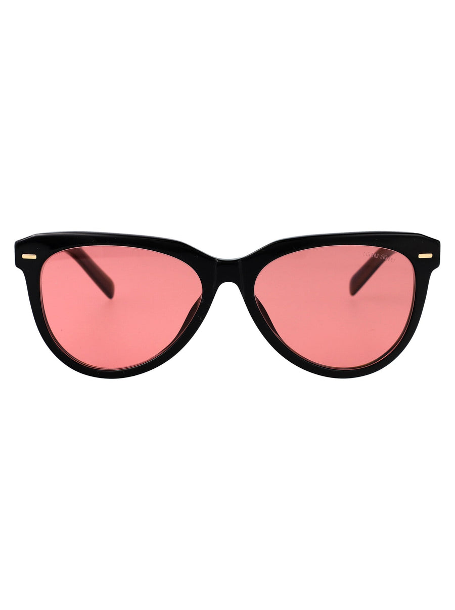 Miu Miu 0mu Cat-Eye Acetate Sunglasses — Black
