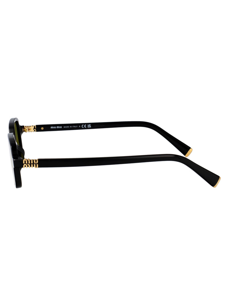 Miu Miu 0mu Rectangular Acetate Sunglasses — Black