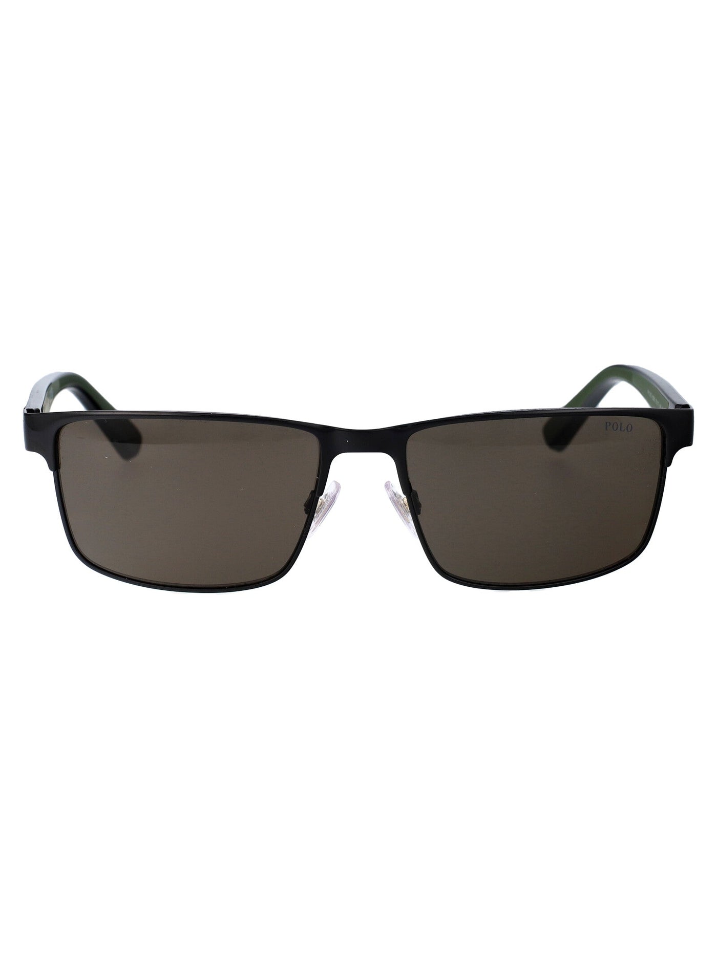 Polo Ralph Lauren 0ph3155 Metal Rectangle Sunglasses — Black