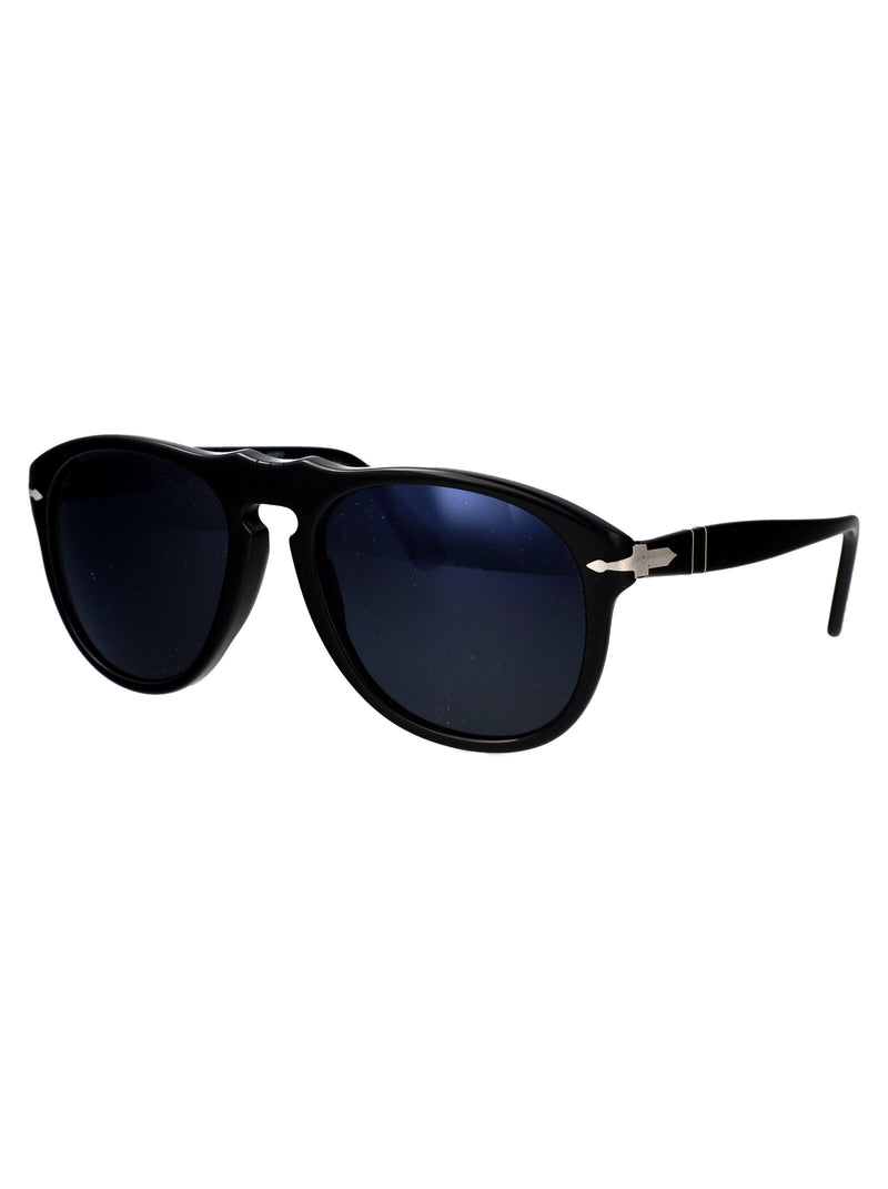Persol 0po0649 Pilot Acetate Sunglasses — Black