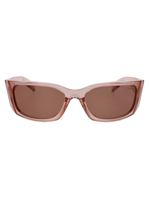 Prada 0pr Transparent Peach Propionate Sunglasses — Pink