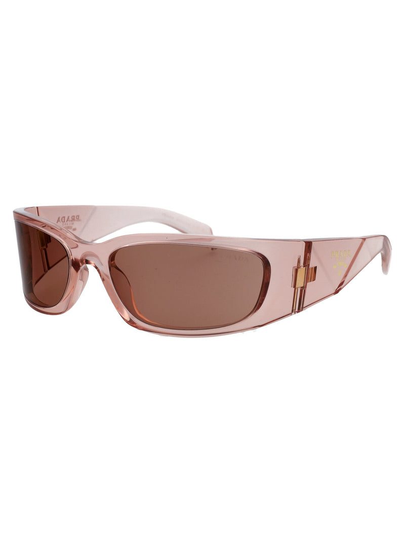 Prada 0pr Transparent Peach Propionate Sunglasses — Pink