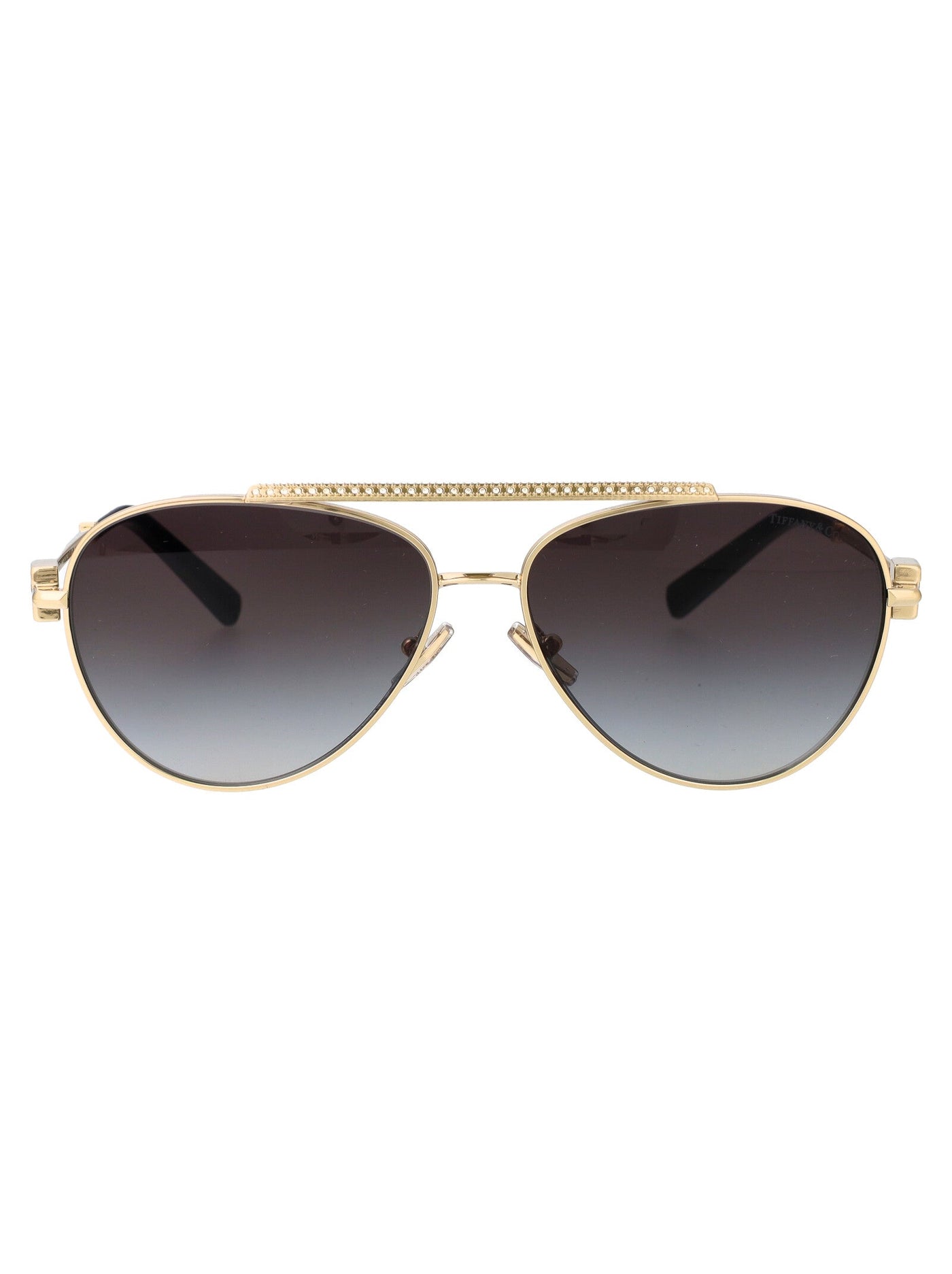 Tiffany & Co. 0tf3101b Pale Gold Metal Aviator Sunglasses — Steel