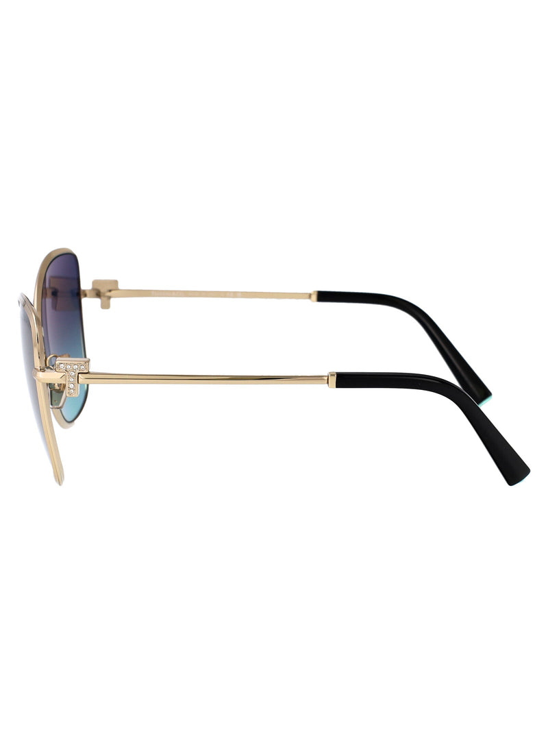 Tiffany & Co. 0tf3102b Gradient Lens Sunglasses — Gold Metal