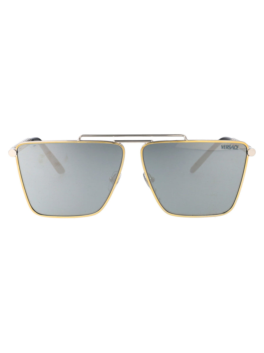 Versace 0ve2266 Gold And Silver Metal Sunglasses —