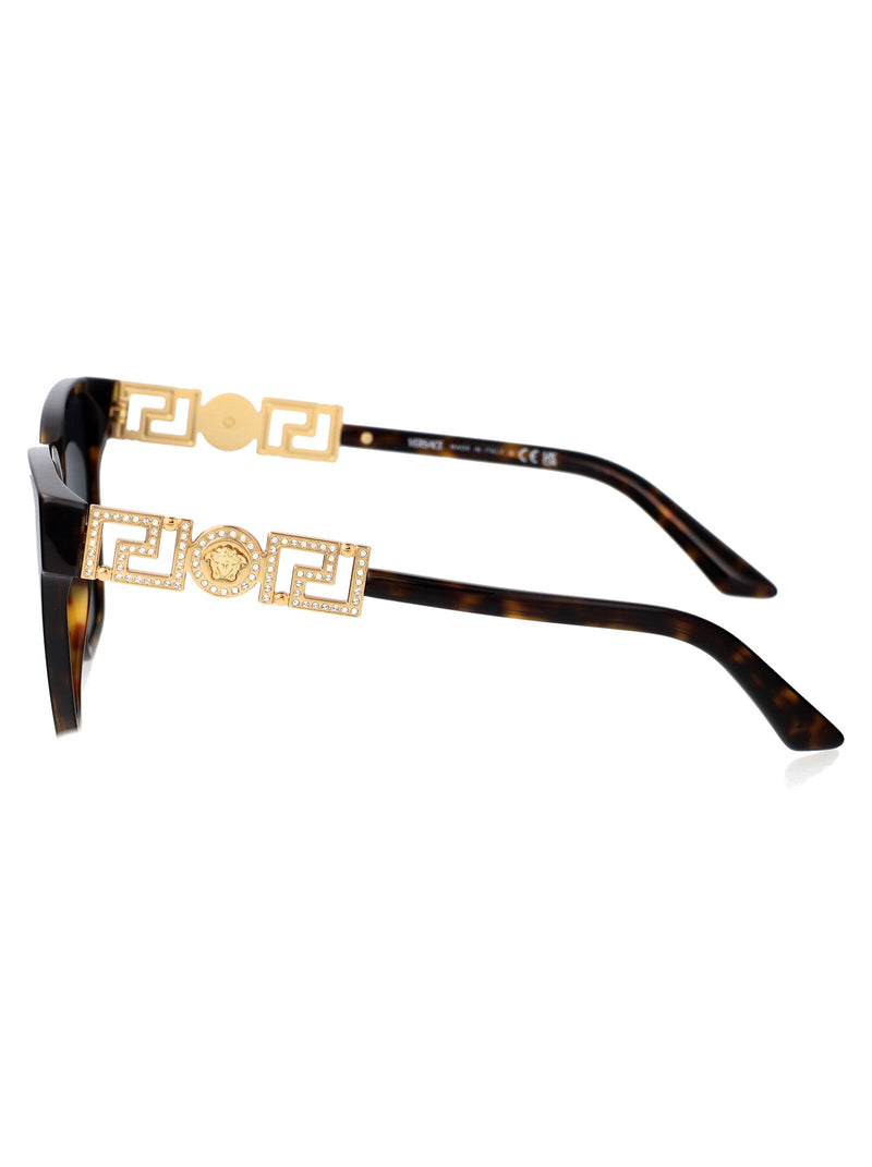 Versace 0ve4471b Havana Acetate Sunglasses — Brown