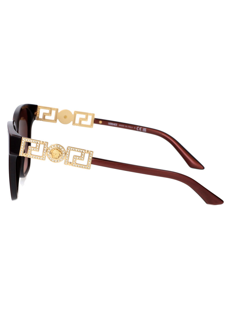 Versace 0ve4471b Dark Ruby Pearl Acetate Sunglasses — Burgundy