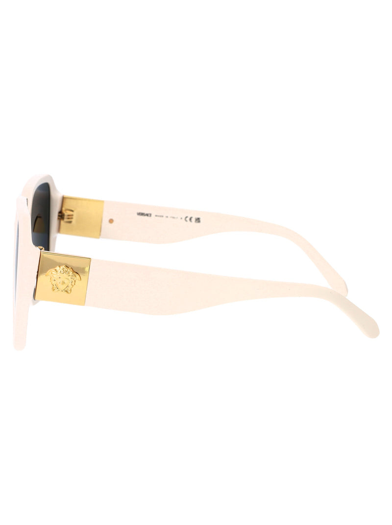 Versace 0ve4472d Ivory Acetate Square-Frame Sunglasses — White